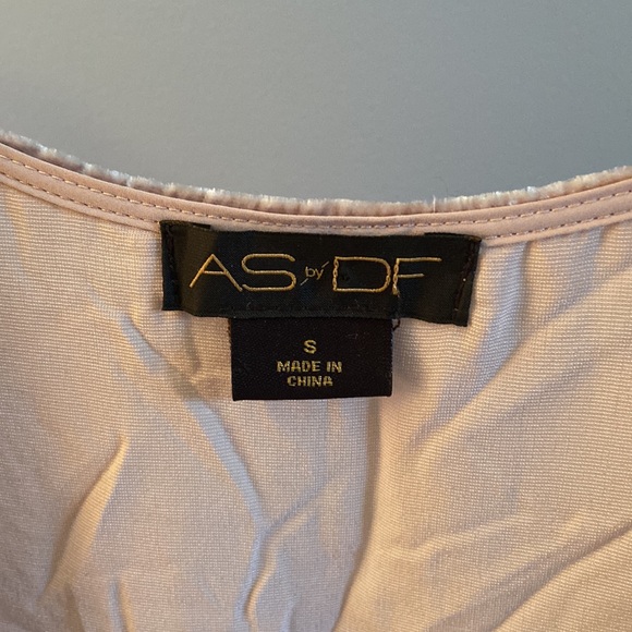 AS by DF Blush Crushed Velvet Top Size S - Picture 2 of 3